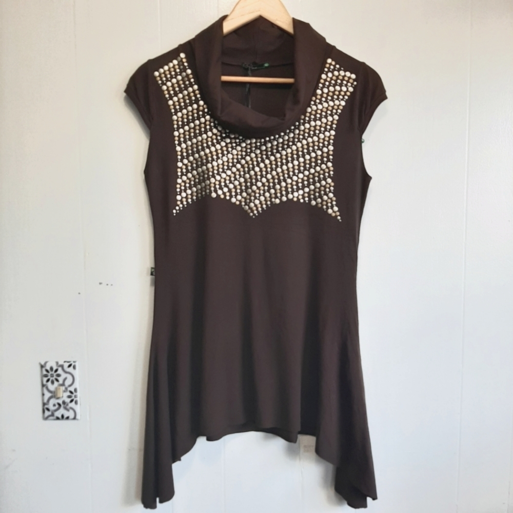 MINT BROWN SLEEVELESS WOMEN'S TOPS